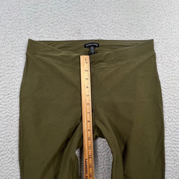 Eileen Fisher Stretch Crepe Pant Women's Small Straight Washable Pull On Olive - Picture 6 of 10